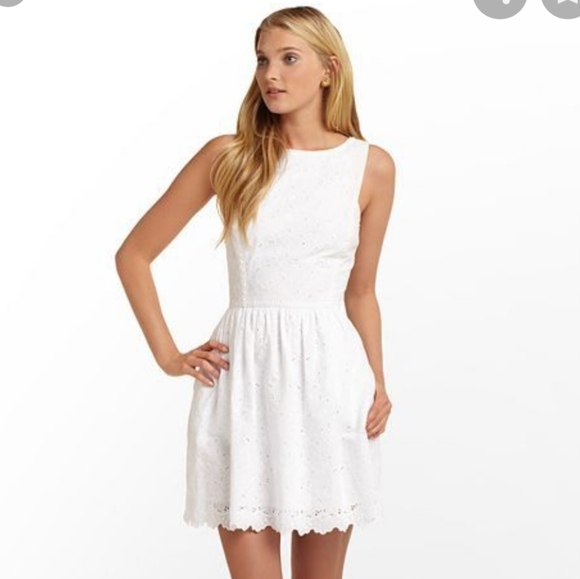Lilly Pulitzer Sandrine White Lace Dress Size 2 - Picture 1 of 9